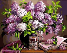 Carica l&#39;immagine nel visualizzatore di Gallery, Dipingere con i numeri - Fiori E Libro