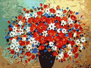 Dipingere con i numeri - Fiori Tricolori