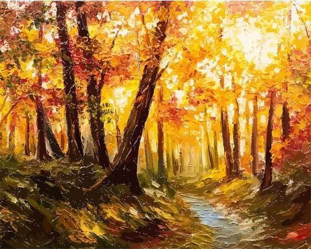 Dipingere con i numeri - Foresta E Luce Del Sole