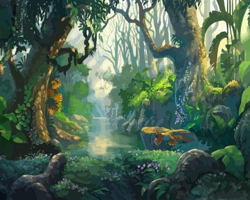 Dipingere con i numeri - Foresta