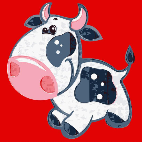 Dipingere con i numeri Bambini - La Mucca