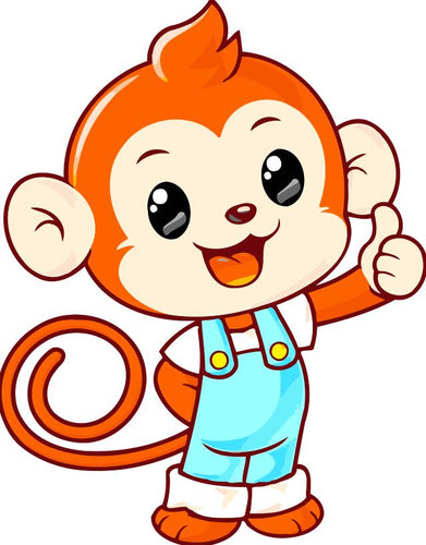 Dipingere con i numeri Bambini - Super Scimmia