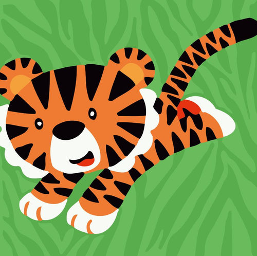 Dipingere con i numeri Bambini - Tigre