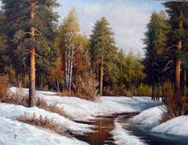 Dipingere con i numeri - Foresta Ghiacciata