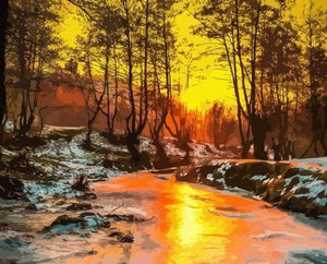 Dipingere con i numeri - Fiume Ghiacciato