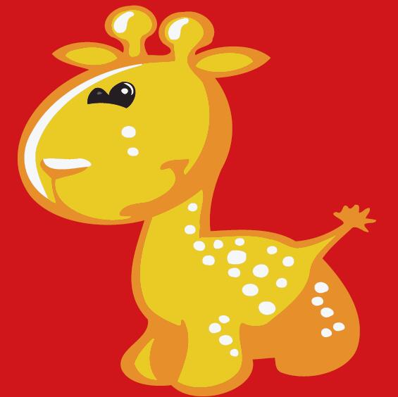 Dipingere con i numeri Bambini - Giraffa In Forma