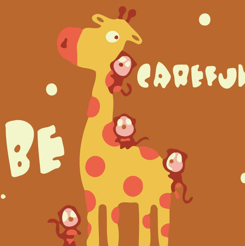 Dipingere con i numeri Bambini - Giraffa Stai Attento