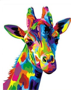 Dipingere con i numeri - Giraffa Pop Art