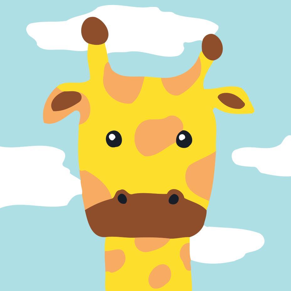 Dipingere con i numeri Bambini - Giraffa – Figured'Art