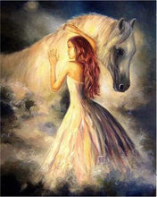 Carica l&#39;immagine nel visualizzatore di Gallery, Dipingere con i numeri - Ragazza E Cavallo