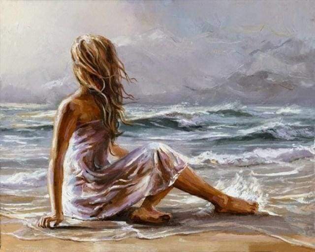 Dipingere con i numeri - Ragazza Sulla Spiaggia