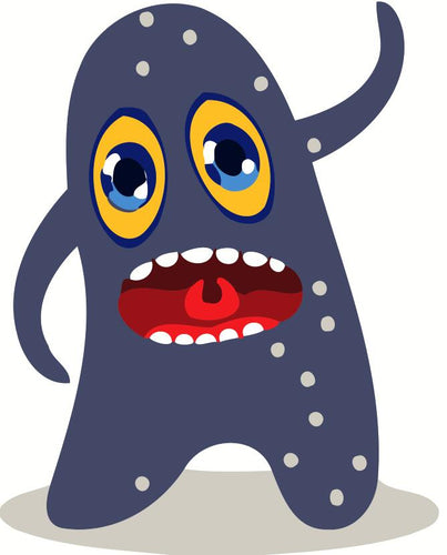 Dipingere con i numeri Bambini - Mostro Grigio