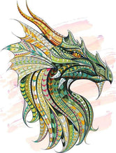 Carica l&#39;immagine nel visualizzatore di Gallery, Dipingere con i numeri - Dragone Verde