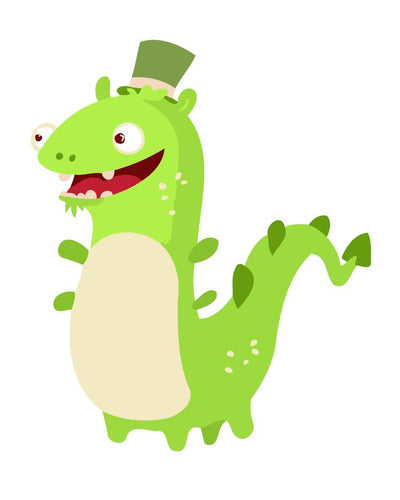 Dipingere con i numeri Bambini - Dinosauro Verde