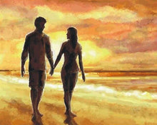 Carica l&#39;immagine nel visualizzatore di Gallery, Dipingere con i numeri - Mano Nella Mano Sulla Spiaggia