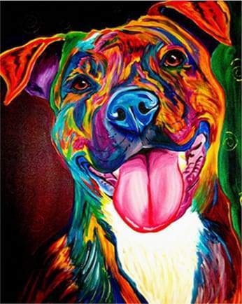 Dipingere con i numeri - Cane Contento