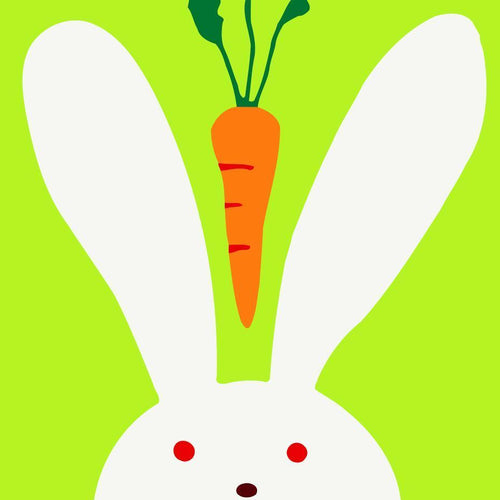 Dipingere con i numeri Bambini - Coniglio E Carota