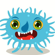 Carica l&#39;immagine nel visualizzatore di Gallery, Dipingere con i numeri Bambini - Piccolo Mostro Pallino Blu