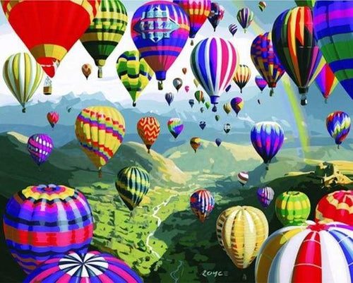 Dipingere con i numeri - Mongolfiera