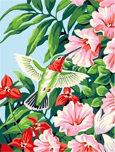 Dipingere con i numeri - Colibrì Nei Fiori