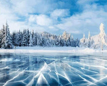 Carica l&#39;immagine nel visualizzatore di Gallery, Dipingere con i numeri - Paesaggio Di Ghiaccio E Neve