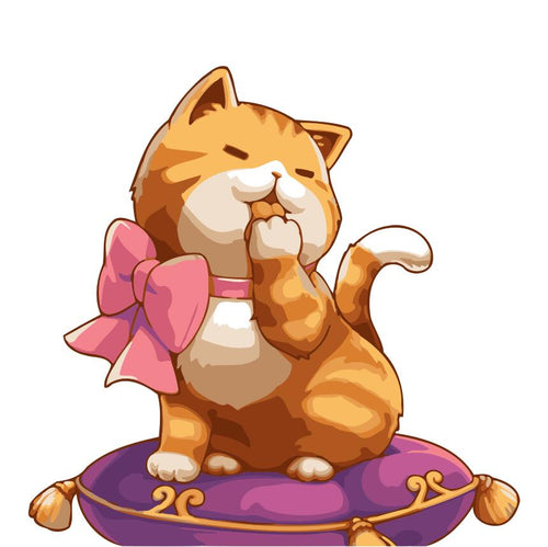 Dipingere con i numeri Bambini - Gatto Su Un Cuscino