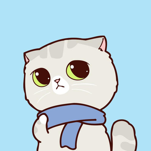 Dipingere con i numeri Bambini - Gatto Con Una Sciarpa