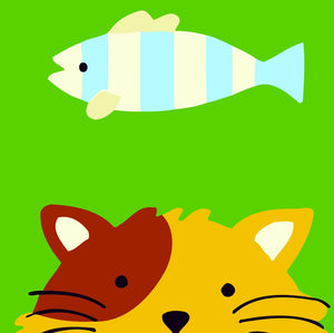 Dipingere con i numeri Bambini - Gatto E Pesce