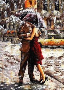Dipingere con i numeri - Il Bacio Sotto La Pioggia