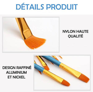 Kit Di 10 Pennelli Per Pittura A Olio Acrilica E Acquerello