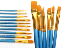 Carica l&#39;immagine nel visualizzatore di Gallery, Kit Di 10 Pennelli Per Pittura A Olio Acrilica E Acquerello