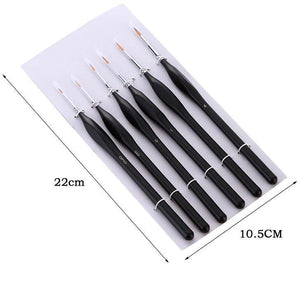Set di 6 pennelli professionali ergonomici