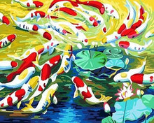 Carica l&#39;immagine nel visualizzatore di Gallery, Dipingere con i numeri - Carpe Koi E Ninfee