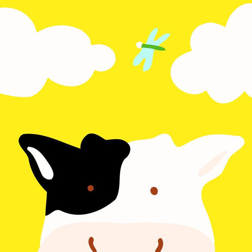 Dipingere con i numeri Bambini - Mucca E Farfalla