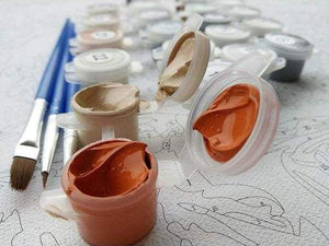 Dipingere con i numeri Bambini - Disegno Di Giraffa