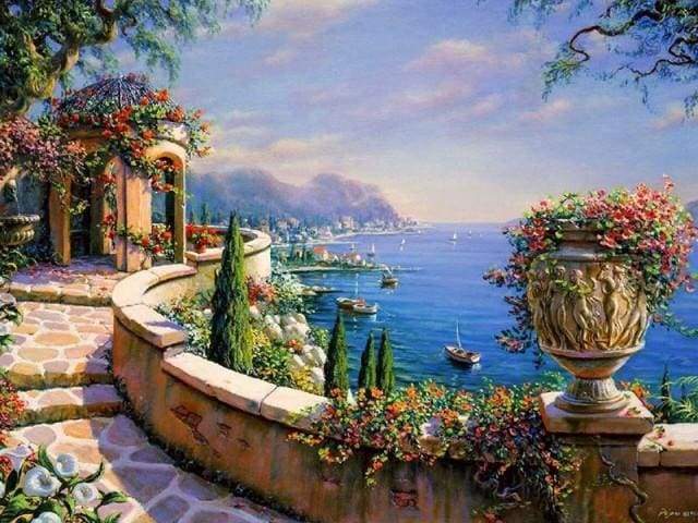 Dipingere con i numeri - Vista Lago In Estate