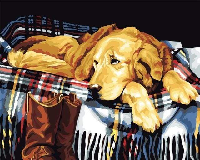Dipingere con i numeri - Cane Pigro