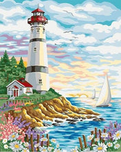 Carica l&#39;immagine nel visualizzatore di Gallery, Dipingere con i numeri - Faro In Una Bella Giornata