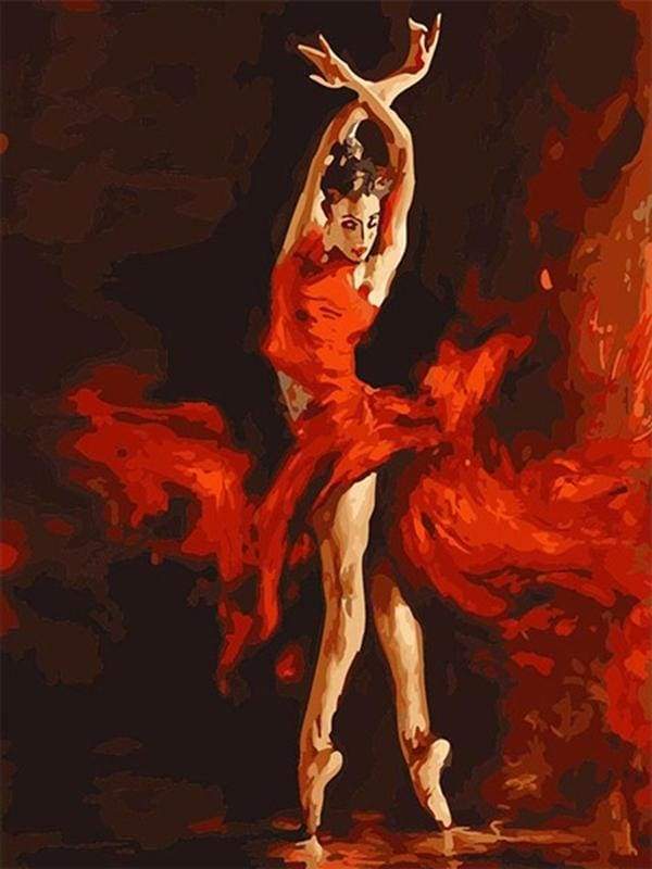Dipingere con i numeri - Magica Ballerina Rossa