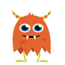 Carica l&#39;immagine nel visualizzatore di Gallery, Dipingere con i numeri Bambini - Piccolo Mostro Arancione Con Corna