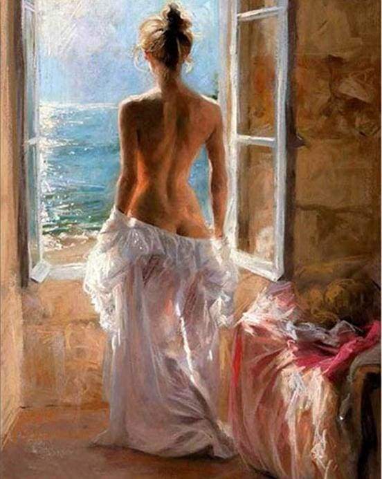 Dipingere con i numeri - Donna Nuda E Sole