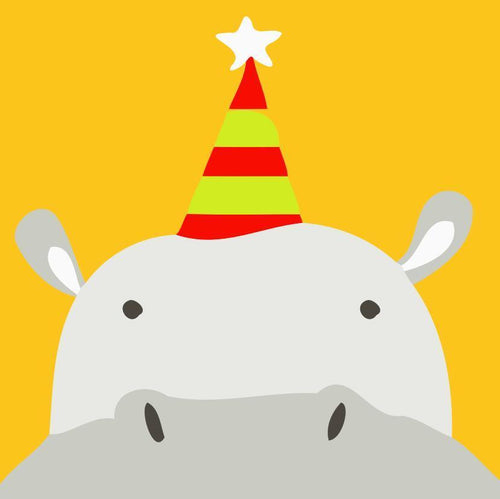 Dipingere con i numeri Bambini - Ippopotamo Con Cappello