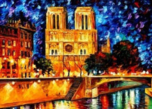 Carica l&#39;immagine nel visualizzatore di Gallery, Dipingere con i numeri - Notre Dame Di Notte