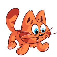 Carica l&#39;immagine nel visualizzatore di Gallery, Dipingere con i numeri Bambini - Gatto Arancione