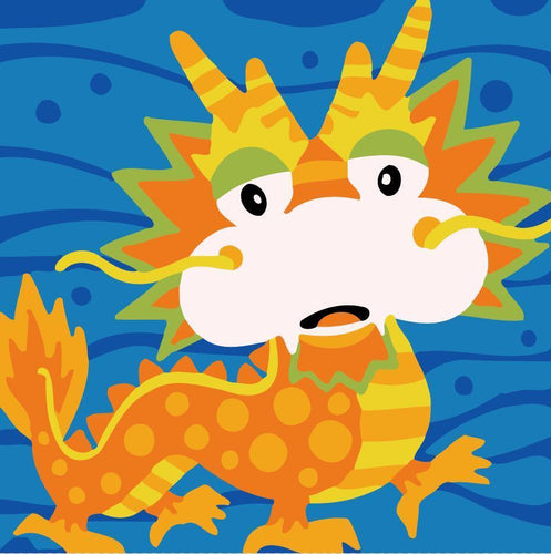 Dipingere con i numeri Bambini - Drago