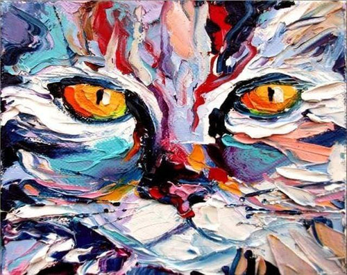 Dipingere con i numeri - Gatto Dipinto