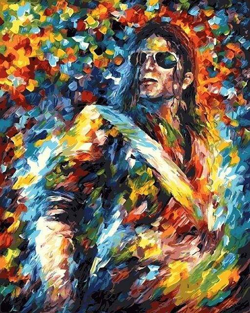 Dipingere con i numeri - Dipinto Michael Jackson