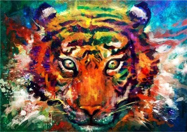 Dipingere con i numeri - Dipinto Di Tigre