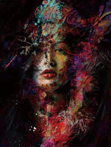 Dipingere con i numeri - Donna Dipinta