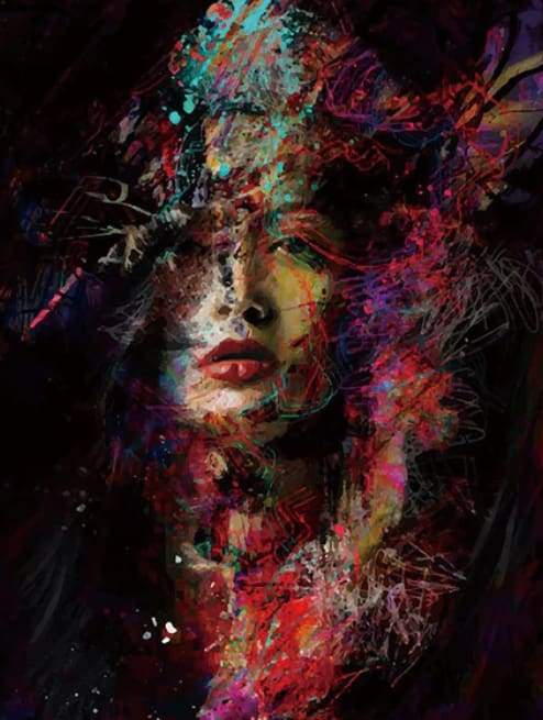 Dipingere con i numeri - Donna Dipinta